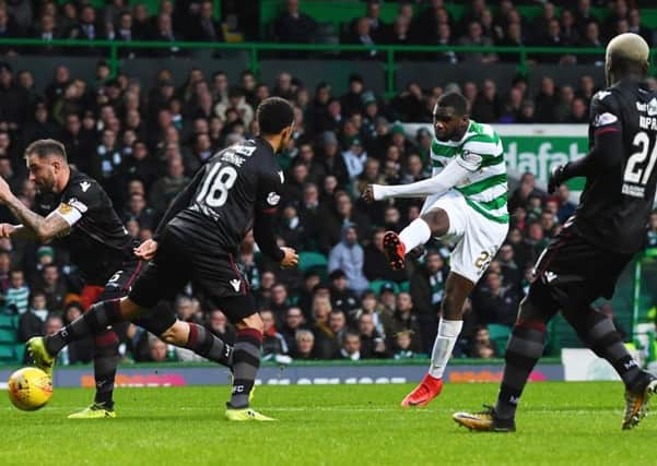 Odsonne Edouard netted a hat-trick in Celtic's thumping win over Motherwell. Picture: SNS/Craig Williamson