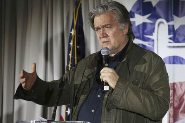 Steve Bannon. Picture: AP Photo/Mary Schwalm