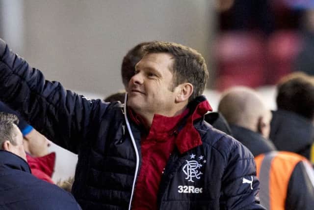 Rangers' interim manager Graeme Murty will review a video of Ryan Jack's sending-off. Picture: SNS.