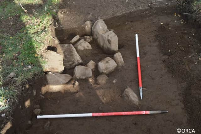The remnants of the possible Iron Age structure found near Kingussie. PIC: Orca.
