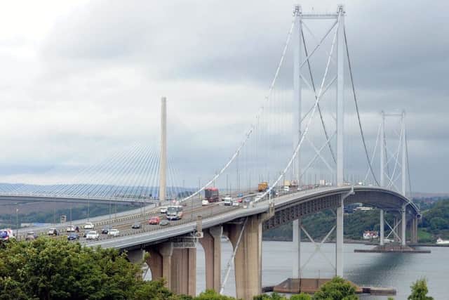 Diversions on to the Forth Road Bridge have been halted due to high winds