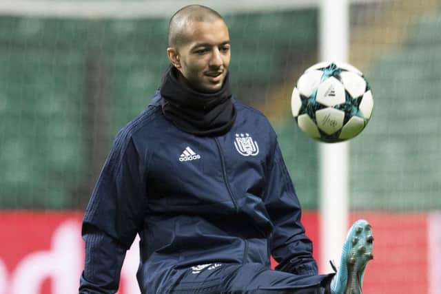 Scott Brown will be asked to keep tabs on Anderlecht's midfield kingpin Sofiane Hanni. Picture: SNS Group