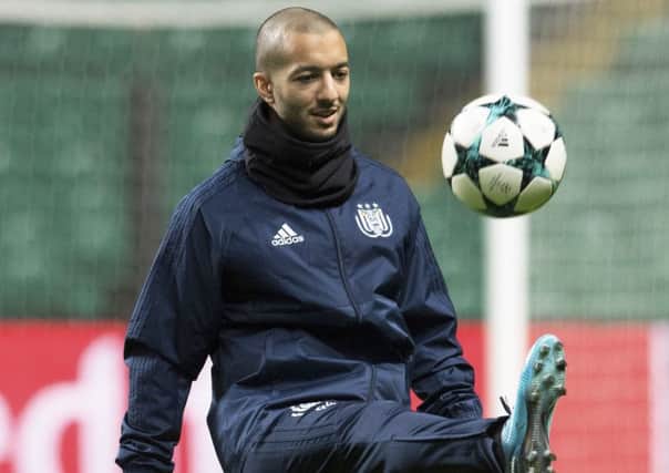 Scott Brown will be asked to keep tabs on Anderlecht's midfield kingpin Sofiane Hanni. Picture: SNS Group