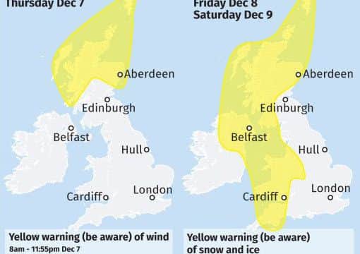 The Met Office has issued an updated amber weather warning for Scotland's north-east for tomorrow.