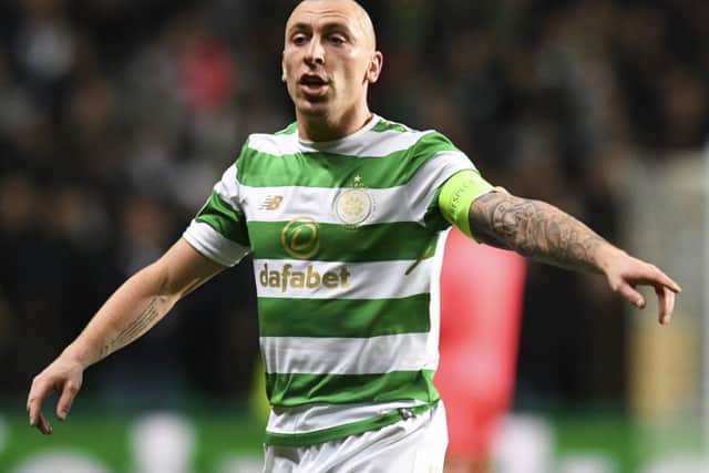 Scott Brown made his 69th Champions League appearance for Celtic to beat Kenny Dalglishs record. Picture: SNS.