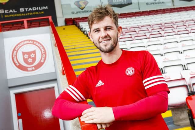 David Templeton has been in fine form for Hamilton recently - and his manager Martin Canning says there's no reason he couldn't get a Scotland call-up. Picture: SNS Group