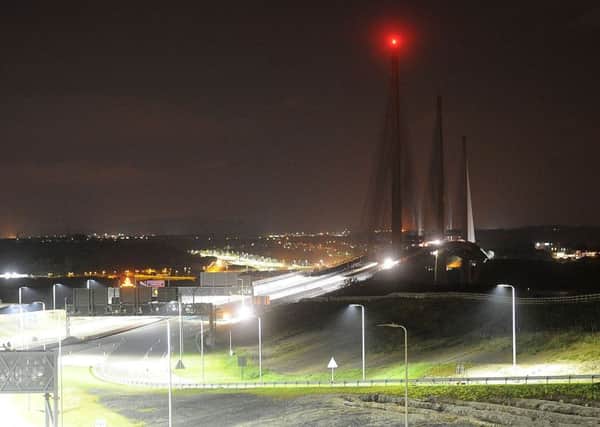 Works have been suspended on Queensferry Crossing due to the weather. Picture: Lisa Ferguson:
