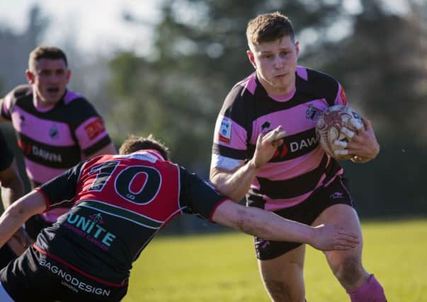 Archie Russell, right, in action for his club side Ayr against Glasgow Hawks. Picture: Bill Murray/SNS/SRU