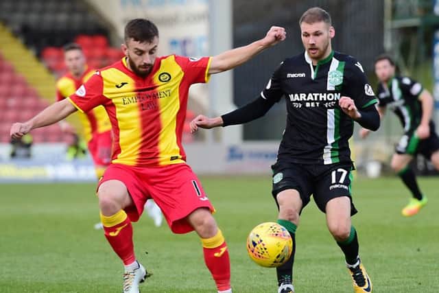 Martin Boyle, right, has had an 'outstanding' season so far, according to Neil Lennon. Picture: SNS.