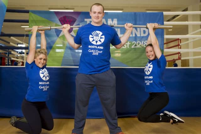 Weightlifters Jodey Hughes, Zac Courtney and Lisa Tobias have been chosen to represent Scotland at next year's Commonwealth Games on Australia's Gold Coast. Picture: Jeff Holmes