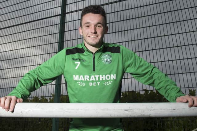 Hibernian's John McGinn says that games like Sunday's Premiership clash against Celtic bring out the best in him. Picture: Craig Foy/SNS