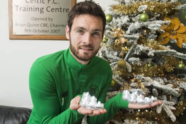 Celtic's Craig Gordon promotes the new Christmas Appeal fundraising initiative Light up the Clover. Picture: Paul Devlin/SNS