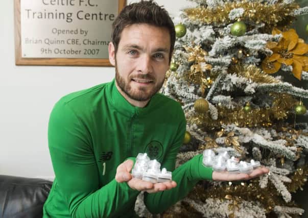 Celtic's Craig Gordon promotes the new Christmas Appeal fundraising initiative Light up the Clover. Picture: Paul Devlin/SNS
