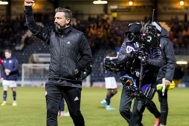 Aberdeen manager Derek McInnes put a week of turmoil behind him by overseeing a 1-0 win over Dundee on Friday night. Picture: Roddy Scott/SNS