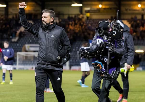 Aberdeen manager Derek McInnes put a week of turmoil behind him by overseeing a 1-0 win over Dundee on Friday night. Picture: Roddy Scott/SNS