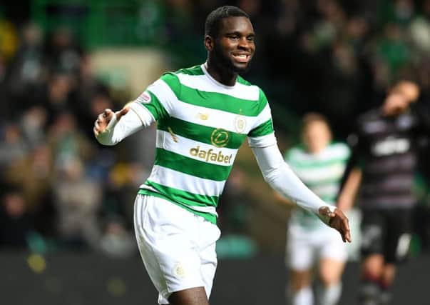 Odsonne Edouard scored a hat-trick against Motherwell and has impressed Brendan Rodgers in training. Picture: Craig Foy/SNS