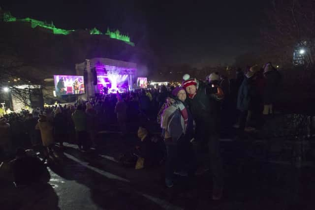 Frightened Rabbit on stage during the Sleep in the Park, Edinburgh. Picture: Ian Rutherford