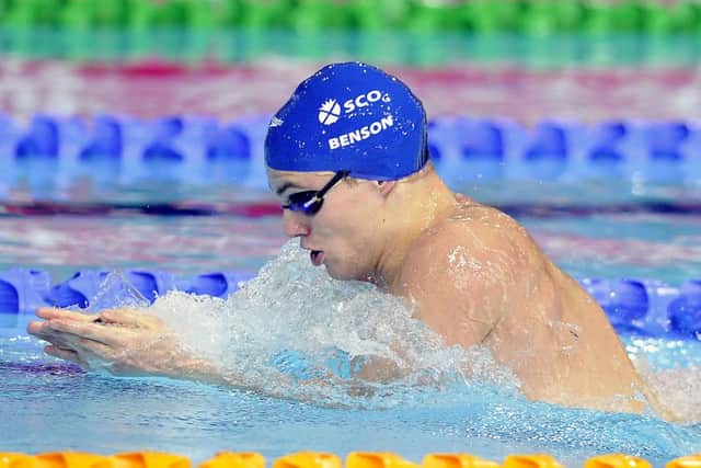 Craig Benson was in superb form, adding the 200m title to earlier gold medals in the 50m and 100m. Picture Michael Gillen