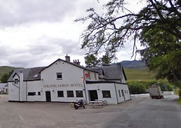 The incident happened near the Strathcarron Hotel