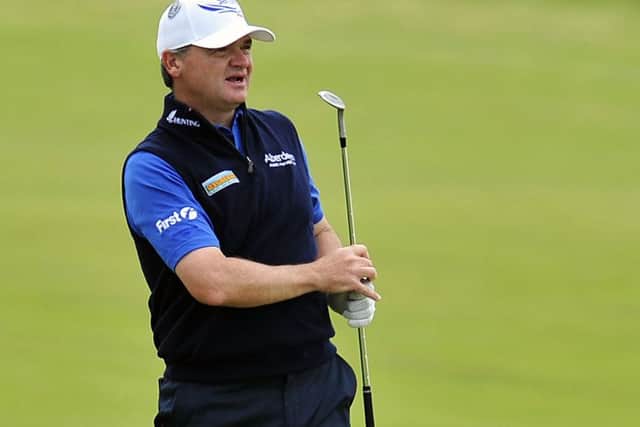 Paul Lawrie was overcome with emotion after hearing Jack Nicklaus pay tribute. Picture: Michael Gillen