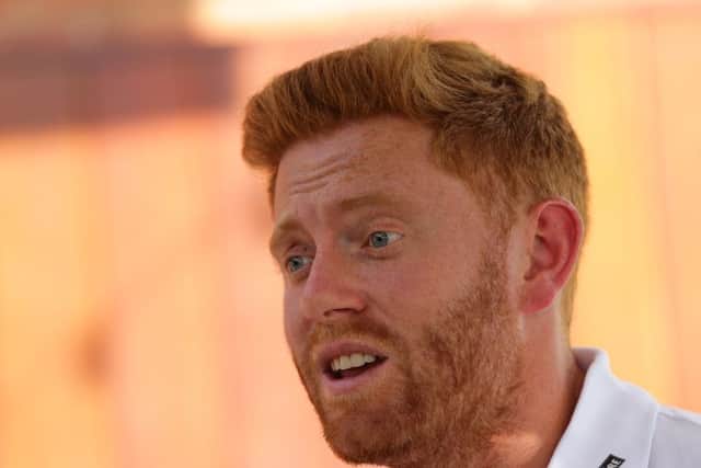 England's Jonny Bairstow speaks to the media in Perth. Picture: Will Russell/Getty Images
