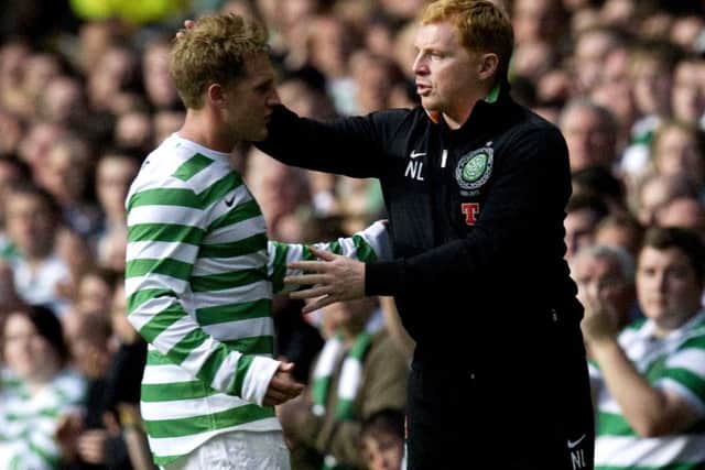 Neil Lennon, right, with Kris Commons during their time at Celtic. Picture: SNS