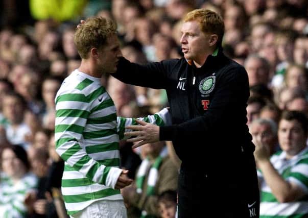 Neil Lennon, right, with Kris Commons during their time at Celtic. Picture: SNS