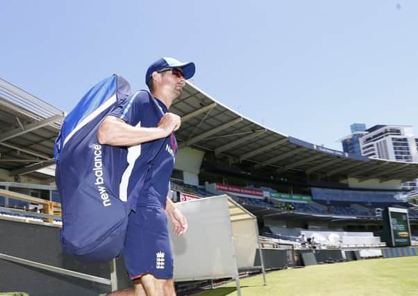 England's Alastair Cook walks out for a nets session at the WACA in Perth. Picture: Jason O'Brien/PA Wire