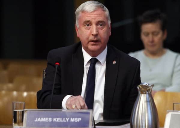 James Kelly MSP appearing before the Justice Committee at Scottish Parliament to give evidence about the Offensive Behaviour at Football and Threatening Communications Act. Photo: Andrew Cowan/Scottish Parliament/PA Wire