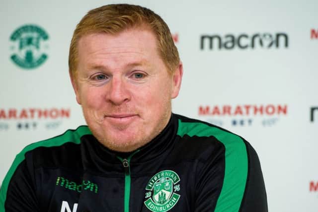 Hibernian head coach Neil Lennon speaks to the press ahead of his side's game against Rangers. Picture: SNS