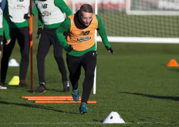 Leigh Griffiths in training. The striker has been an unused substitute in Celtics last three matches. Picture: Paul Devlin/SNS