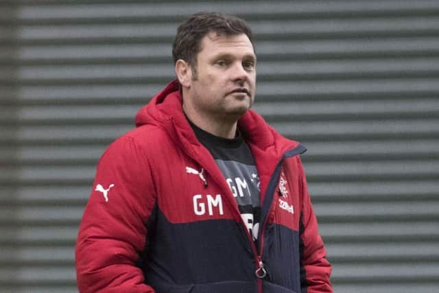 Rangers interim manager Graeme Murty heads out to take training at Auchenhowie. Picture: Craig Foy/SNS