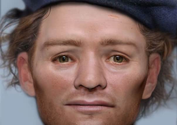 A reconstructed image of a soldier captured by Cromwellian forces in the 17th century. Picture: TSPL