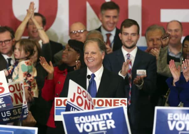 Democrat Doug Jones has beaten Republican Roy Moore in Alabama. Picture: AP Photo/John Bazemore