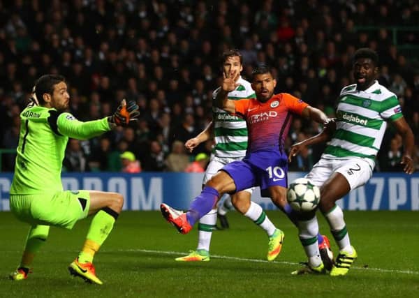 Celtic in action against Manchester City at Parkhead during last year's Champions League. Picture: Getty Images