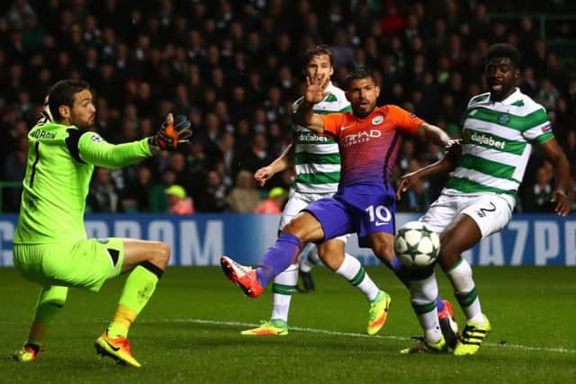 Celtic in action against Manchester City at Parkhead during last year's Champions League. Picture: Getty Images