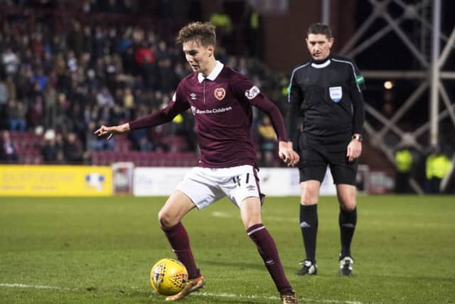 Hearts' Harry Cochrane in action against Dundee. Picture: Rob Casey/SNS