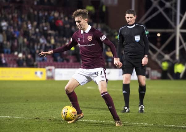 Hearts' Harry Cochrane in action against Dundee. Picture: Rob Casey/SNS