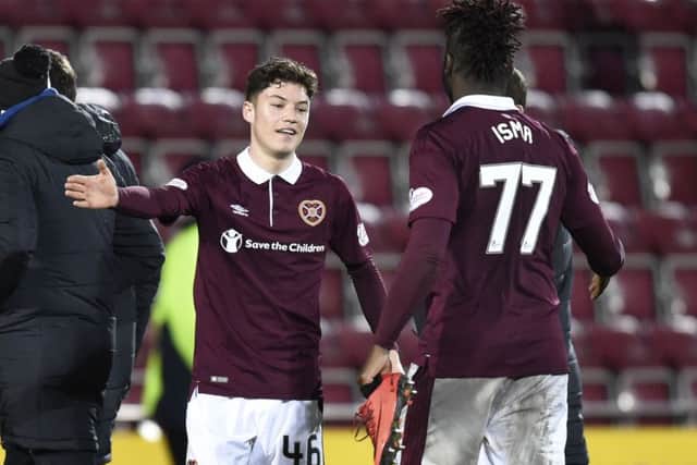 Hearts' 16-year-old midfielder Anthony McDonald made a winning debut against Dundee. Picture: Rob Casey/SNS