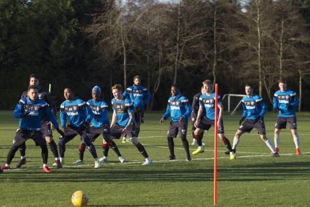 The Rangers squad at Auchenhowie. Picture: SNS