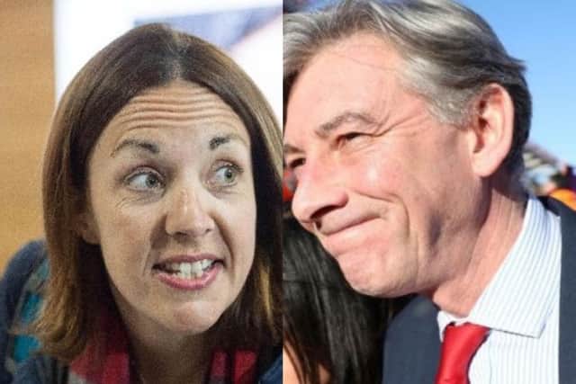 Kezia Dugdale and Labour Leader Richard Leonard. Picture: TSPL/PA