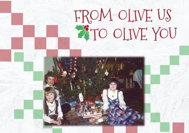 Cover of the Olive Grove Records Christmas compilation album, featuring Pocket Knife