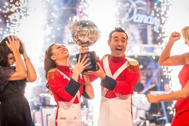 Joe McFadden and partner Katla Jones were crowned as winners of Strictly Come Dancing on Saturday night. Picture: BBC/PA