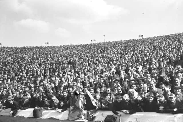 The great embankments of Hampden in its former glory  that glory may now be tarnished but is it still Scottish footballs home?