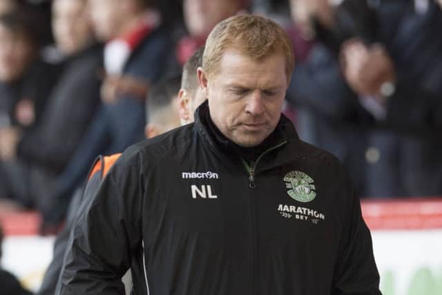 Hibernian head coach Neill Lennon questioned his players character. Picture: SNS/Craig Foy
