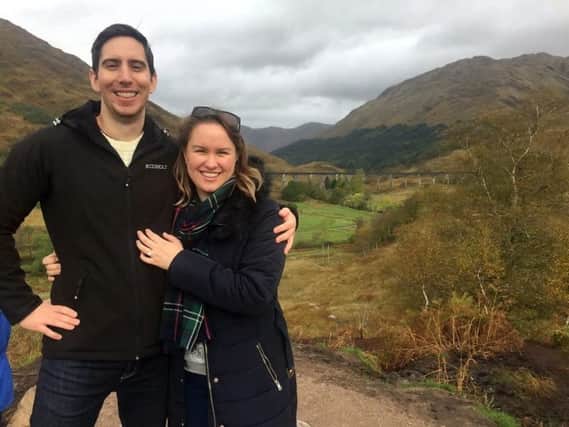 Sophie Irwin and fiance Graeme Tait.