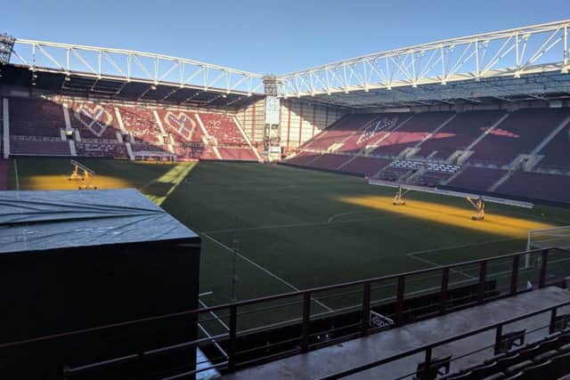 Hibs tweeted out a picture of what the restricted view would look like. Picture: Twitter