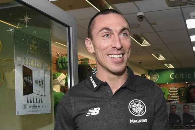 Scott Brown helps to open the new Celtic store in Livingston. Picture: Craig Williamson/SNS
