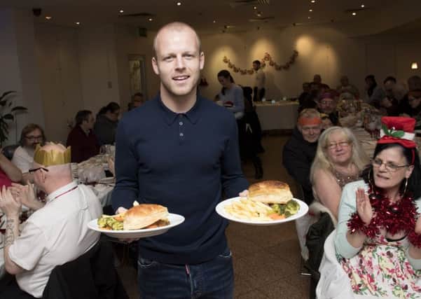 Steven Naismith teams up with Glasgow charity Loaves & Fishes, an organisation that helps the city's homeless and operates a food bank. Picture: SNS Group