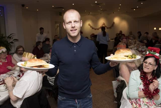 Scotland international Steven Naismith teamed up with Glasgow charity Loaves and Fishes, an organisation that helps the city's homeless and operates a food bank. Picture: Gary Hutchison/SNS
